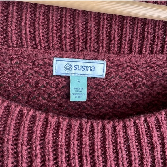 Susina Maroon Knit Sweater - Picture 3 of 3